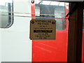 Card on the window of the 1938 stock