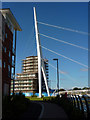 New pedestrian suspension bridge over the River Gipping