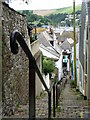 Dartmouth: handrail on Horn Hill