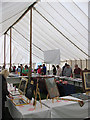 Visitors peruse the crafts and photographic entries