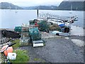 Lobster pots at Plockton new pontoon