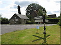 Signpost at road junction in Balls Cross