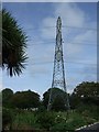 Electricity pylon at Minffordd Station