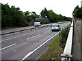 A14 heads west through Bury St. Edmunds