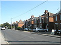 Houses on the B2177 in Waltham Chase village centre