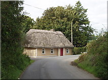 S5314 : Thatched cottage near Aglish by David Hawgood