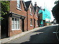 Scaffolding on a house in Bank Street