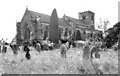 All Saints Church and monolith, Rudston, 1979