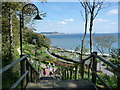 Lyme Regis: steps to the gardens from Cobb Road