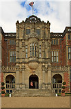SU7559 : Bramshill House [porch detail] by Mike Searle