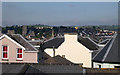 View  of Carmarthen from Shell Keep garden.