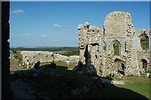 SY9582 : Corfe Castle Ruins, Dorset by Peter Trimming