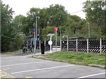 TL3108 : The entrance to Bayford Railway Station from the car park by Robert Edwards