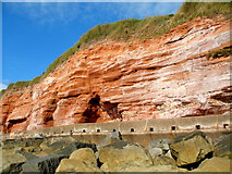 SY1286 : Sidmouth  Cliff Face by Ian James Cox