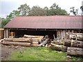 Pine logs at Finzean sawmill