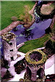 W6075 : Blarney Castle Grounds - Towers & stream by castle by Joseph Mischyshyn