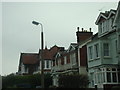 Lamp post and houses on Beacon Hill