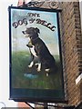 Sign for The Dog and Bell, Prince Street, SE8