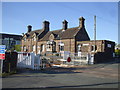 Level crossing and station at Drigg