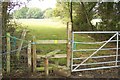 Stile on footpath to Apple Pie Farm