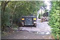 Back of an Armoured Personnel Carrier on footpath