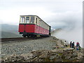 SH6055 : Train heading for the summit. Snowdon by Alan Valentine