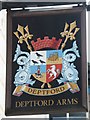 Sign for The Deptford Arms, Deptford High Street / Reginald Road, SE8