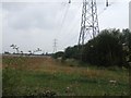 Pylons on the course of the Shrewsbury Canal