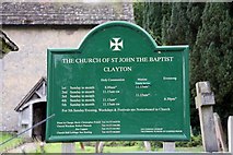 TQ2913 : St John the Baptist, Clayton, Sussex - Notice board by John Salmon