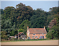 Cottage across the field