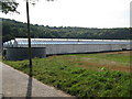 Water tank and greenhouses at Roger