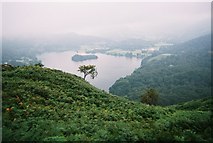 NY3406 : Looking down on Grasmere by Peter S