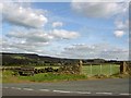 Bench and gate on Bradshaw Road near Honley