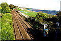 View eastwards of the Dundee - Arbroath railway