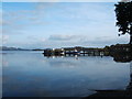 Luss Pier and fishing boat