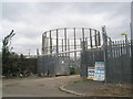 Gasometer near the railway line at Southall