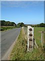 Fence post made from old railway sleeper - Eydonhill