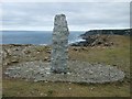 SS4684 : Monument atop Port-Eynon Point by Kev Griffin