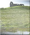 Flooded hay field below the ruined Ardtole Church, Ardglass