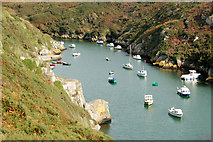 SM7423 : Boats moored in Porthclais harbour by Andy F