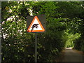 Frog road sign on Clappers Lane