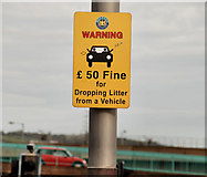 J3474 : Anti-litter sign, Belfast by Albert Bridge