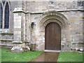 A door to Pluscarden Abbey