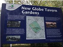 TQ3682 : New Globe Tavern Gardens information board (1) by Natasha Ceridwen de Chroustchoff