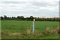 Isolated waymark on a footpath north of Priors Marston