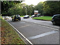 Busy moment at the junction of the A22 and A275