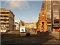 Glasgow: slightly leaning clock tower at Charing Cross