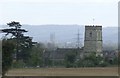 Maisemore church with Gloucester Cathedral in the background