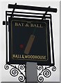 Sign at the "Bat & Ball" at Newpound Common