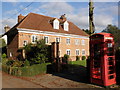 Telephone box, in Sowton village